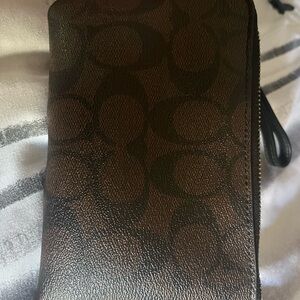 Coach Dark Brown Signature Wallet